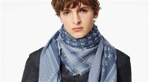 monogram keffiyeh stole louis vuitton|Louis Vuitton blue and white.